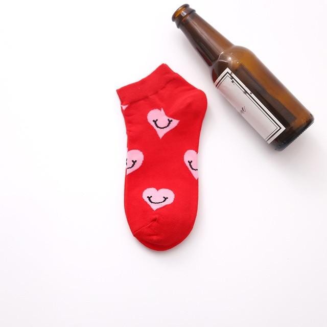 Chaussettes d'été tendance pour hommes, chaussettes en coton, bateau, intérêt, drôle, originalité, Harajuku, cheville, nourriture, fruits