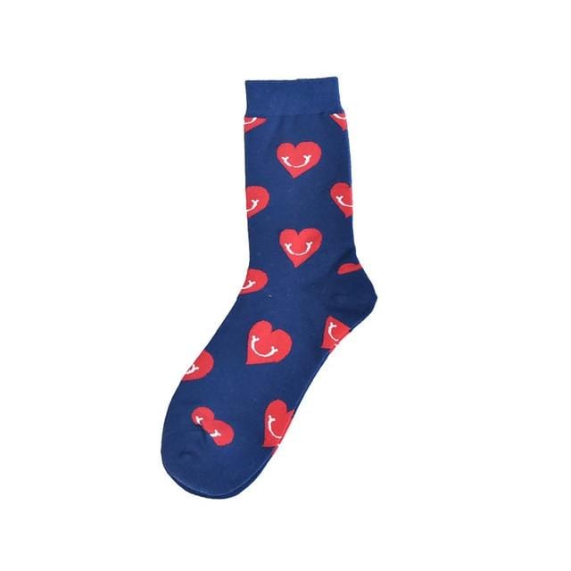 Chaussettes amusantes unisexes, style Harajuku, mode rue, fruits fantaisie, art animal, homme, chaussettes en coton, mignonnes et heureuses, longues chaussettes meias