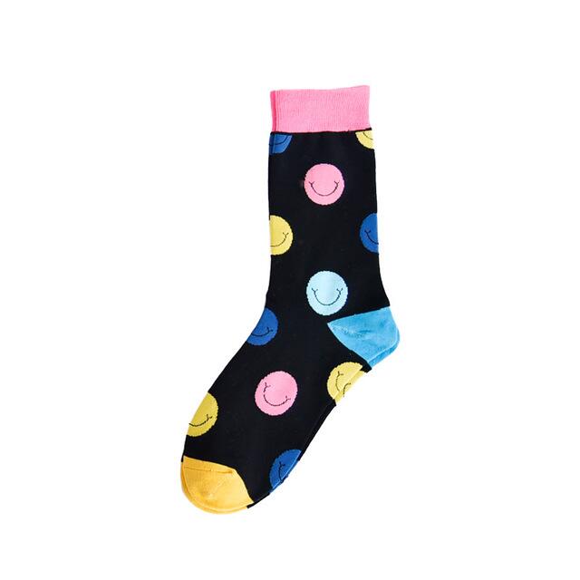 Chaussettes amusantes unisexes, style Harajuku, mode rue, fruits fantaisie, art animal, homme, chaussettes en coton, mignonnes et heureuses, longues chaussettes meias