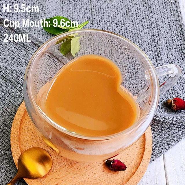 Heat Resistant Double Wall Glass Coffee/Tea Cups And Mugs Travel Double Coffee Mugs With The Handle Mugs Drinking Shot Glasses