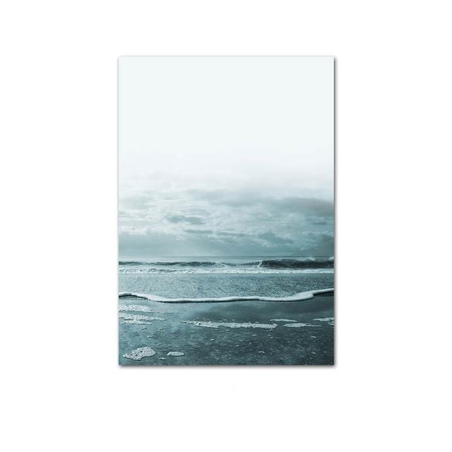 Affiche de vagues d'océan de plage de mer, décoration nordique, tableau d'art mural imprimé, peinture sur toile, décor de maison scandinave moderne