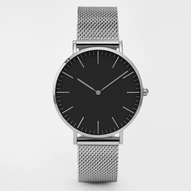 Marque de luxe femmes montres mode bracelet en acier inoxydable montre-bracelet à Quartz Ultra-mince dames robe montre hommes montres horloge cadeau