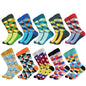 2020 heißer Verkauf Casual Männer Socken Neue Socken mode-design Plaid Bunte glückliche Business Party Kleid Baumwolle Socken Mann