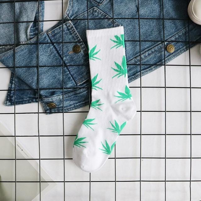 Printemps et automne décontracté long paragraphe mauvaises herbes bateau chaussettes mode confortable haute qualité coton chaussettes feuille d'érable feuilles