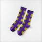 Moda Mulaya Lustige Socken für Damen, bequem, hochwertige Baumwolle, Happy Hemp Leaf Maple, lässig, lang, Weed Crew Socke, Kleid, Harajuku