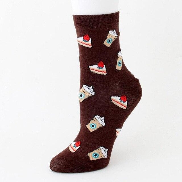 Harajuku – chaussettes joyeuses en coton peigné pour hommes, robe décontractée, chaussettes de mariage, nouveauté colorée, chaussettes de skateboard, motif de collation