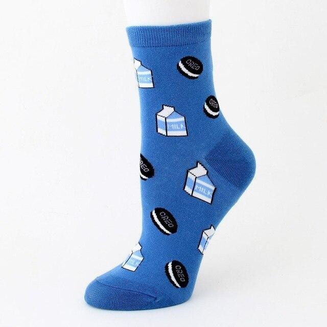 Harajuku Happy Socken Herren lustige gekämmte Baumwolle Kleid lässig Hochzeitssocken bunte Neuheit Skateboard Socken Männer Snack Muster