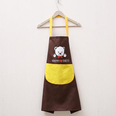 1Pcs Striped Waterproof Polyester Apron Woman Adult Bibs Home Cooking Baking Coffee Shop Cleaning Aprons Kitchen Accessory 46212