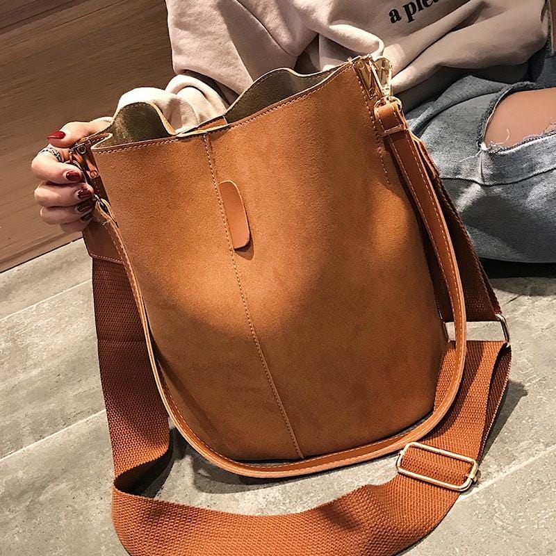 Sac messager femmes seau sac à bandoulière grande capacité vintage mat en cuir PU dame sac à main de luxe concepteur bolsos mujer noir