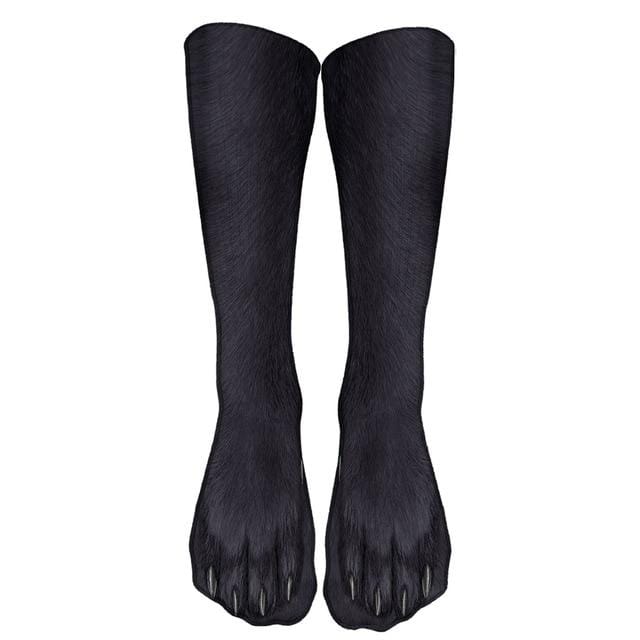 Chaussettes en coton pour femmes, chaussettes hautes avec animaux imprimés amusants, Kawaii, mignonnes et décontractées, à la mode, pour hommes et femmes, 5ZJQ26