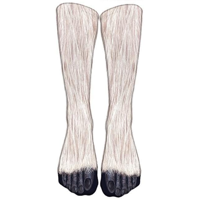 Chaussettes en coton pour femmes, chaussettes hautes avec animaux imprimés amusants, Kawaii, mignonnes et décontractées, à la mode, pour hommes et femmes, 5ZJQ26