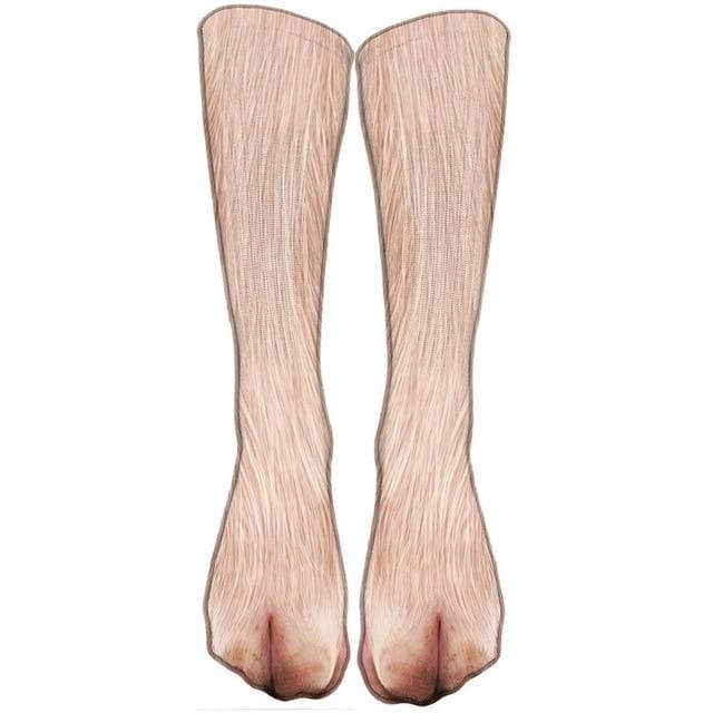 Chaussettes en coton pour femmes, chaussettes hautes avec animaux imprimés amusants, Kawaii, mignonnes et décontractées, à la mode, pour hommes et femmes, 5ZJQ26