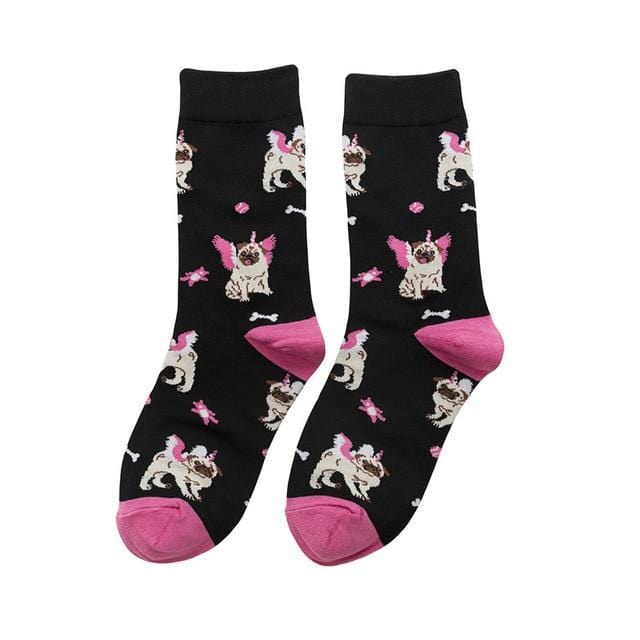 Hot Sale Colorful Women's Cotton Crew Socks Funny Banana Cat Animal Pattern Creative Ladies Novelty Socks For Gifts