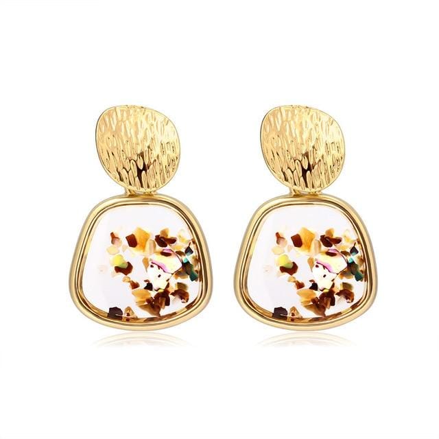 X &amp; P nouveau coréen coeur déclaration boucles d'oreilles 2019 pour les femmes mode Vintage géométrique acrylique balancent boucle d'oreille bijoux