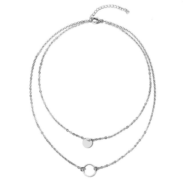 Kleine Herz-Halskette für Frauen, Gold-Silber-Kette, kleiner Liebes-HALSKETTE-ANHÄNGER im Kragen, böhmischer Chocker-Halskettenschmuck