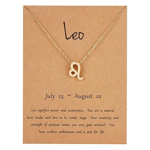 Female Elegant Star Zodiac Sign 12 Constellation Necklaces Pendants Charm Gold Chain Choker Necklaces for Women Jewelry Dropship