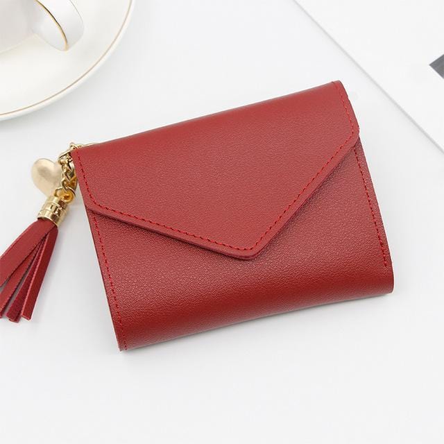 Women's Wallet Cute Student Tassel Pendant Trend Small Fashion PU Wallet 2020 Coin Purse Women Ladies Card Bag For Women