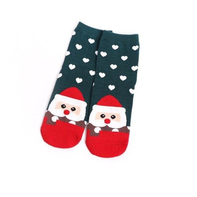 2018 nouveau Design noël père noël chaussettes femmes coton court wapiti hiver chaussettes dessin animé cerf neige homme mignon chaussettes nouvel an cadeau