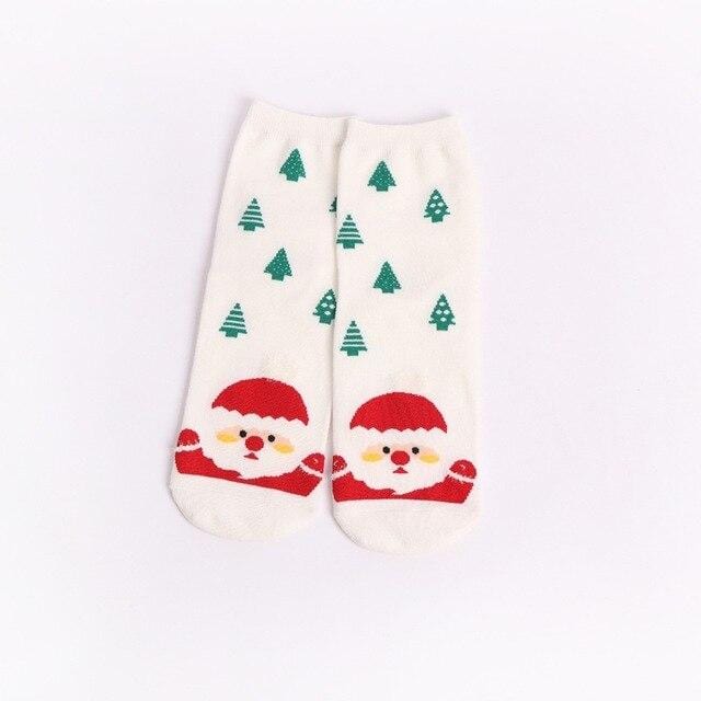 2018 nouveau Design noël père noël chaussettes femmes coton court wapiti hiver chaussettes dessin animé cerf neige homme mignon chaussettes nouvel an cadeau