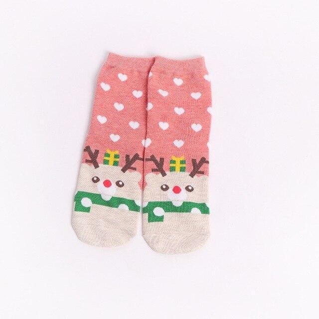 2018 nouveau Design noël père noël chaussettes femmes coton court wapiti hiver chaussettes dessin animé cerf neige homme mignon chaussettes nouvel an cadeau