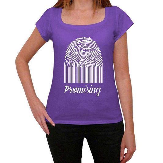 Promising Fingerprint Purple Womens Short Sleeve Round Neck T-Shirt Gift T-Shirt 00310 - Purple / Xs - Casual