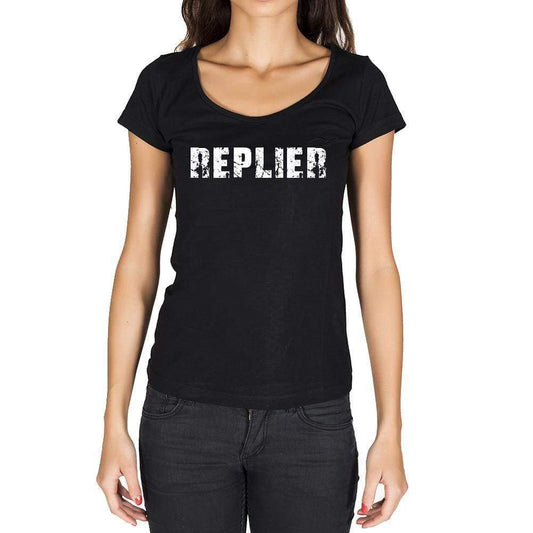 Replier French Dictionary Womens Short Sleeve Round Neck T-Shirt 00010 - Casual
