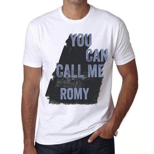 Romy You Can Call Me Romy Mens T Shirt White Birthday Gift 00536 - White / Xs - Casual
