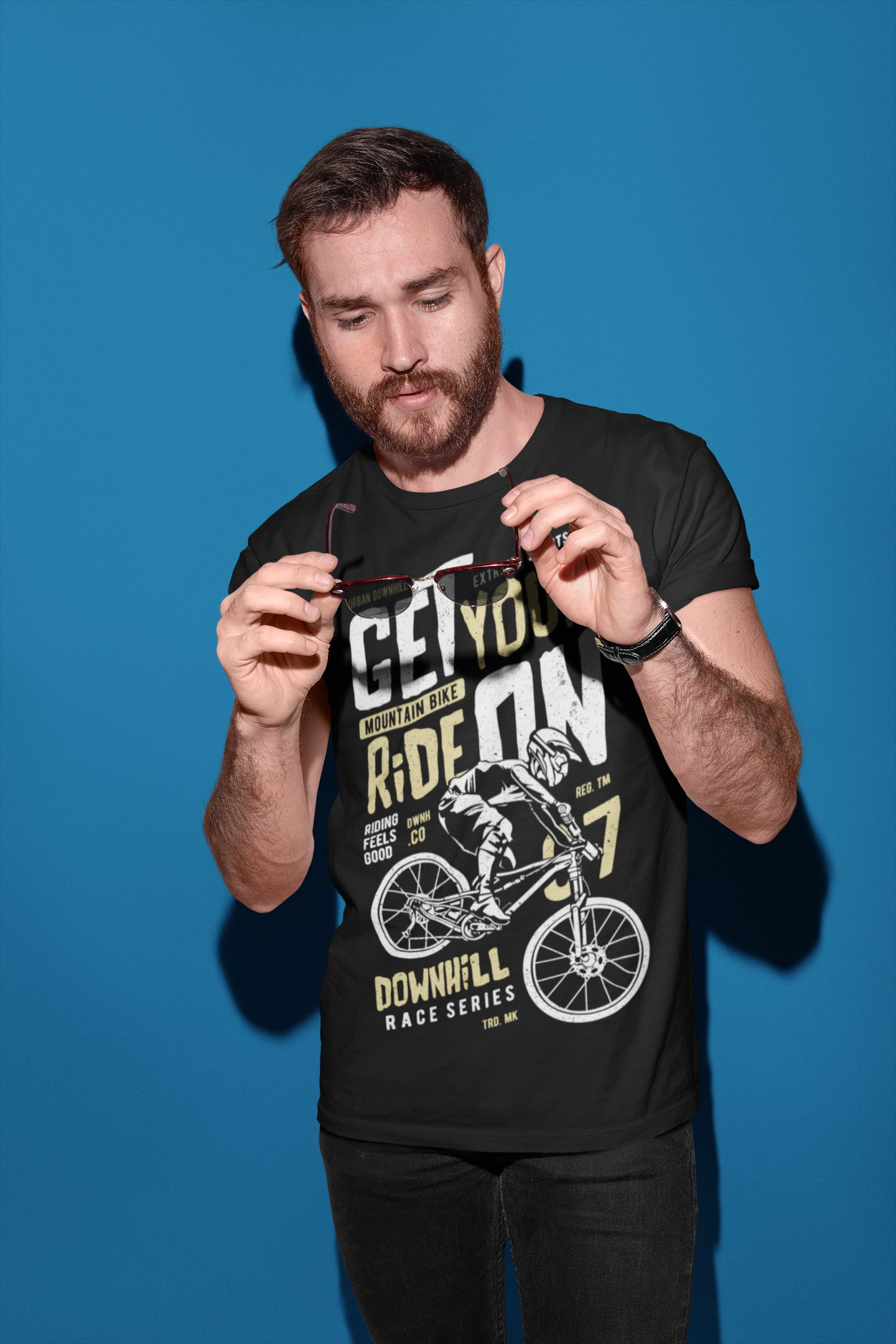 ULTRABASIC Men's Graphic T-Shirt Get Your Ride On - Mountain Racer Tee Shirt