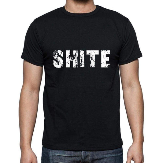 shite <span>Men's</span> <span>Short Sleeve</span> <span>Round Neck</span> T-shirt , 5 letters Black , word 00006 - ULTRABASIC