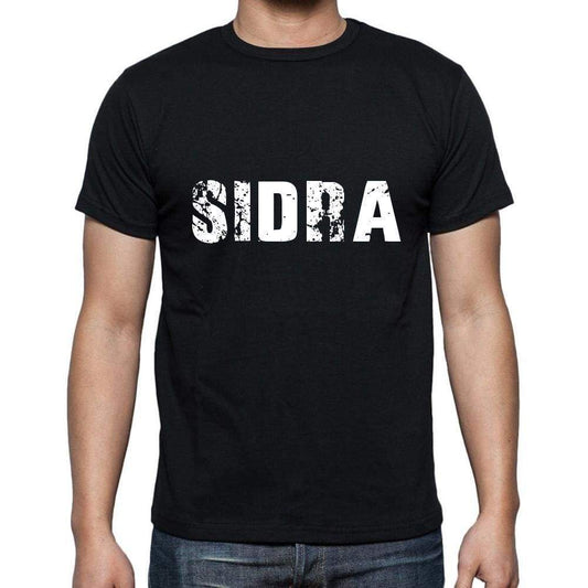 Sidra Mens Short Sleeve Round Neck T-Shirt 5 Letters Black Word 00006 - Casual