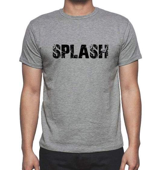 Splash Grey Mens Short Sleeve Round Neck T-Shirt 00018 - Grey / S - Casual