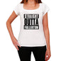Straight Outta Fullerton Womens Short Sleeve Round Neck T-Shirt 00026 - White / Xs - Casual
