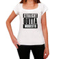 Straight Outta Modesto Womens Short Sleeve Round Neck T-Shirt 00026 - White / Xs - Casual