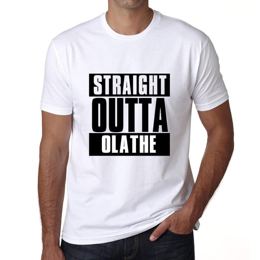 Straight Outta Olathe Mens Short Sleeve Round Neck T-Shirt 00027 - White / S - Casual