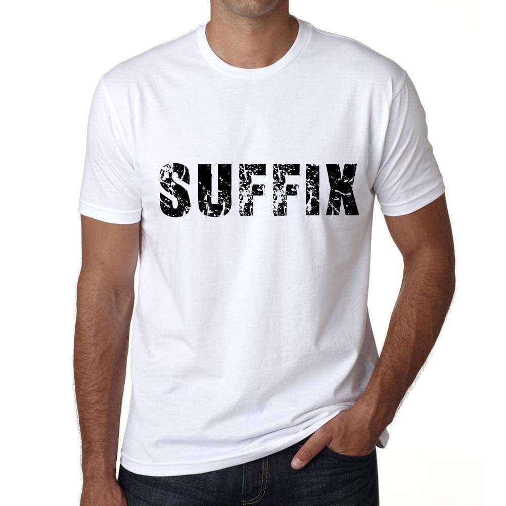 Suffix Mens T Shirt White Birthday Gift 00552 - White / Xs - Casual