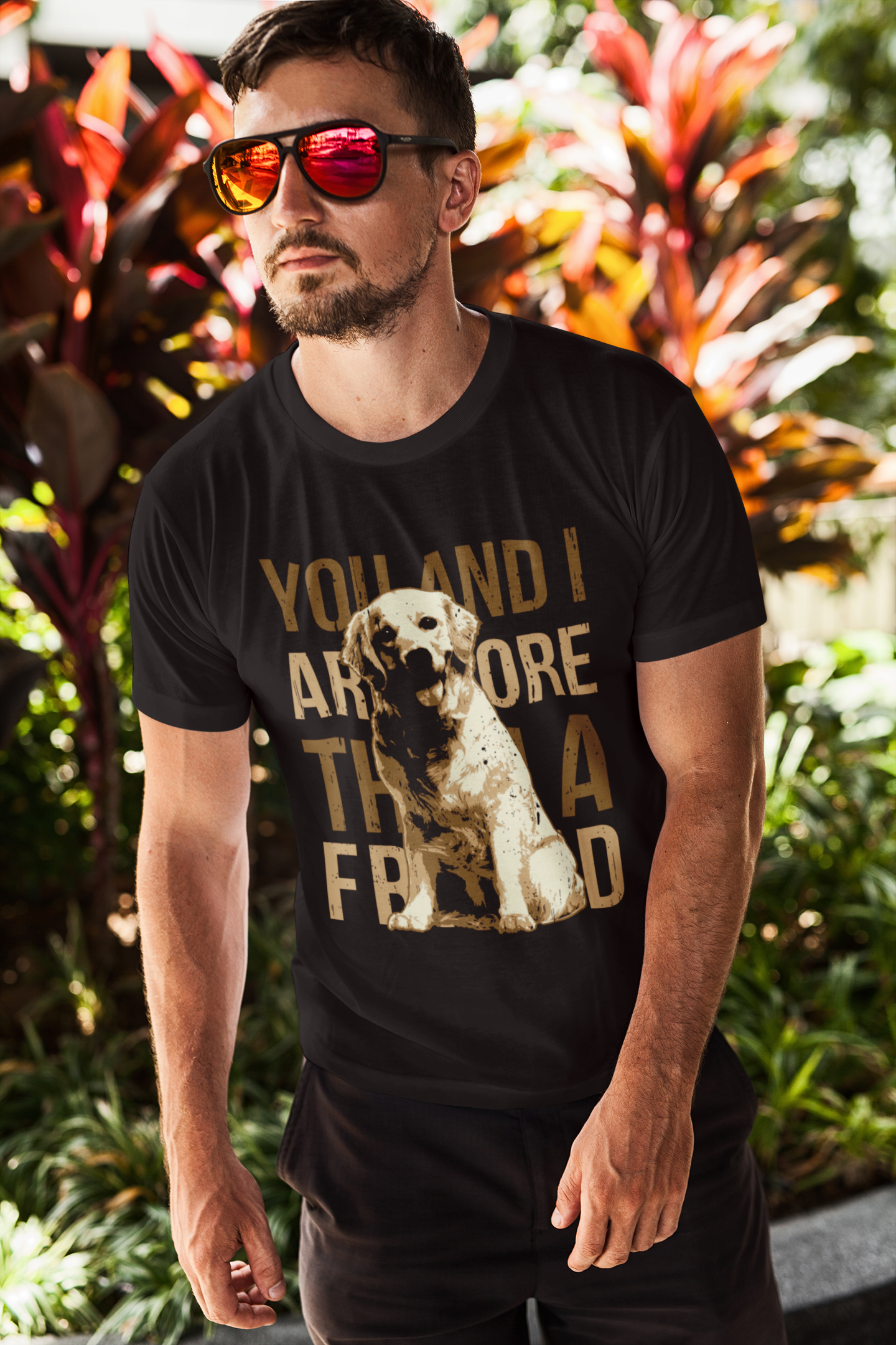 ULTRABASIC Herren-Grafik-T-Shirt „You And I Are More Than a Friend“ – Hundeshirt