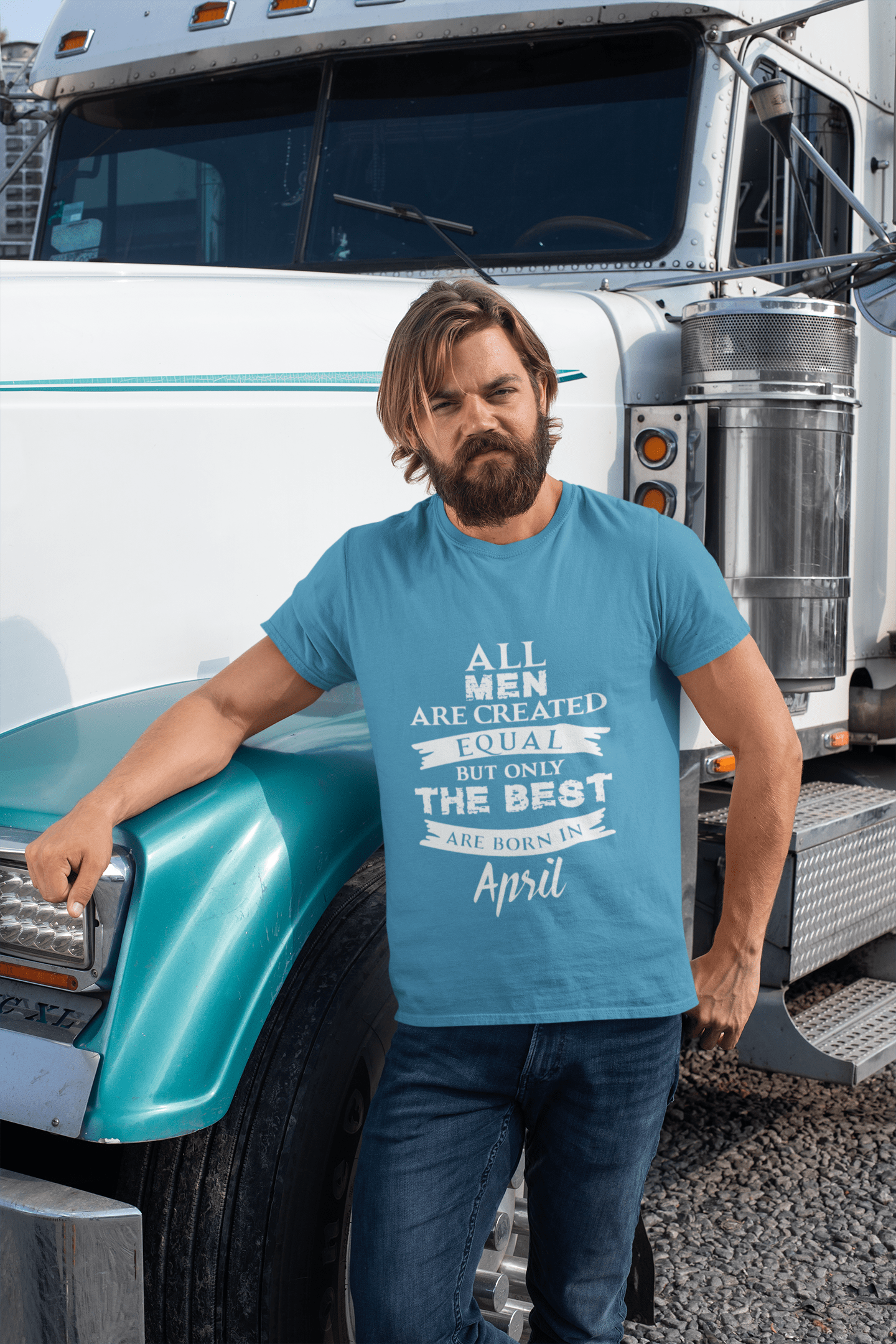 April, Only the Best are Born in April <span>Men's</span> T-shirt Bleu <span>Anniversaire</span> <span>Cadeau</span> 00511