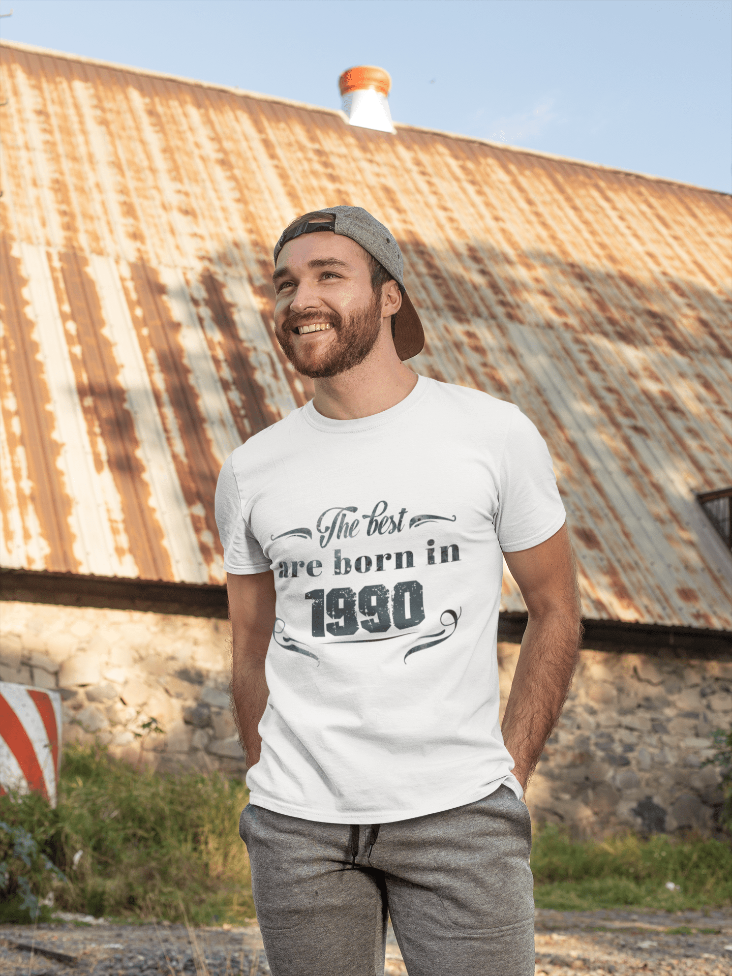 The Best are Born in 1990 Herren T-Shirt Weiß Geburtstagsgeschenk 00398