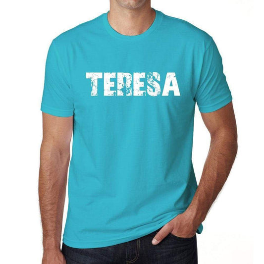 Teresa Mens Short Sleeve Round Neck T-Shirt 00020 - Blue / S - Casual
