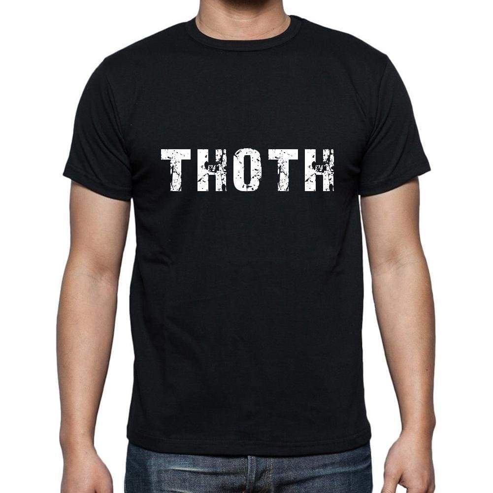 Thoth Mens Short Sleeve Round Neck T-Shirt 5 Letters Black Word 00006 - Casual