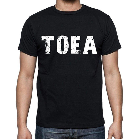 Toea Mens Short Sleeve Round Neck T-Shirt 4 Letters Black - Casual