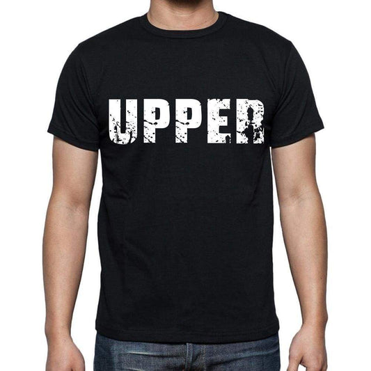 Upper White Letters Mens Short Sleeve Round Neck T-Shirt 00007
