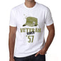 Veteran Since 57 Mens T-Shirt White Birthday Gift 00436 - White / Xs - Casual