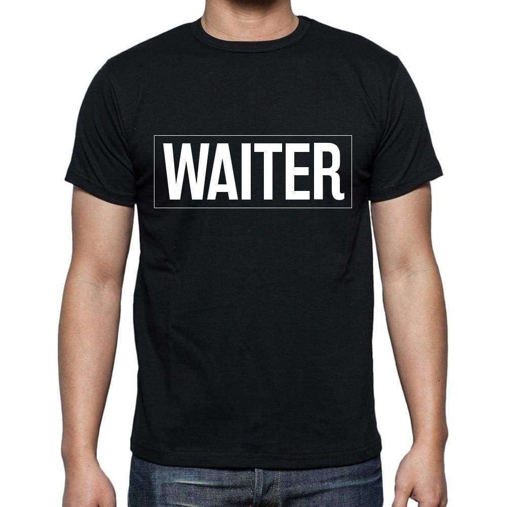 Waiter T Shirt Mens T-Shirt Occupation S Size Black Cotton - T-Shirt