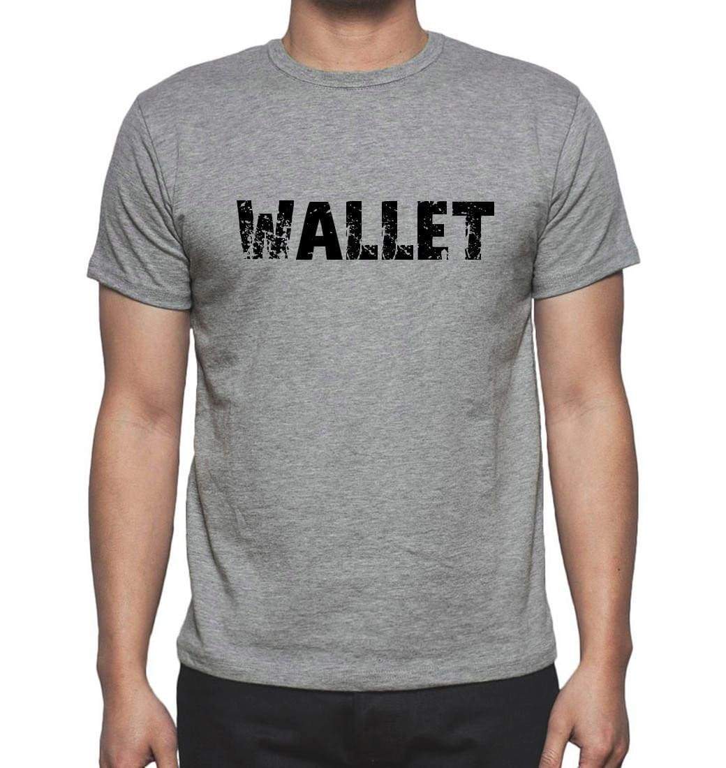 Wallet Grey Mens Short Sleeve Round Neck T-Shirt 00018 - Grey / S - Casual