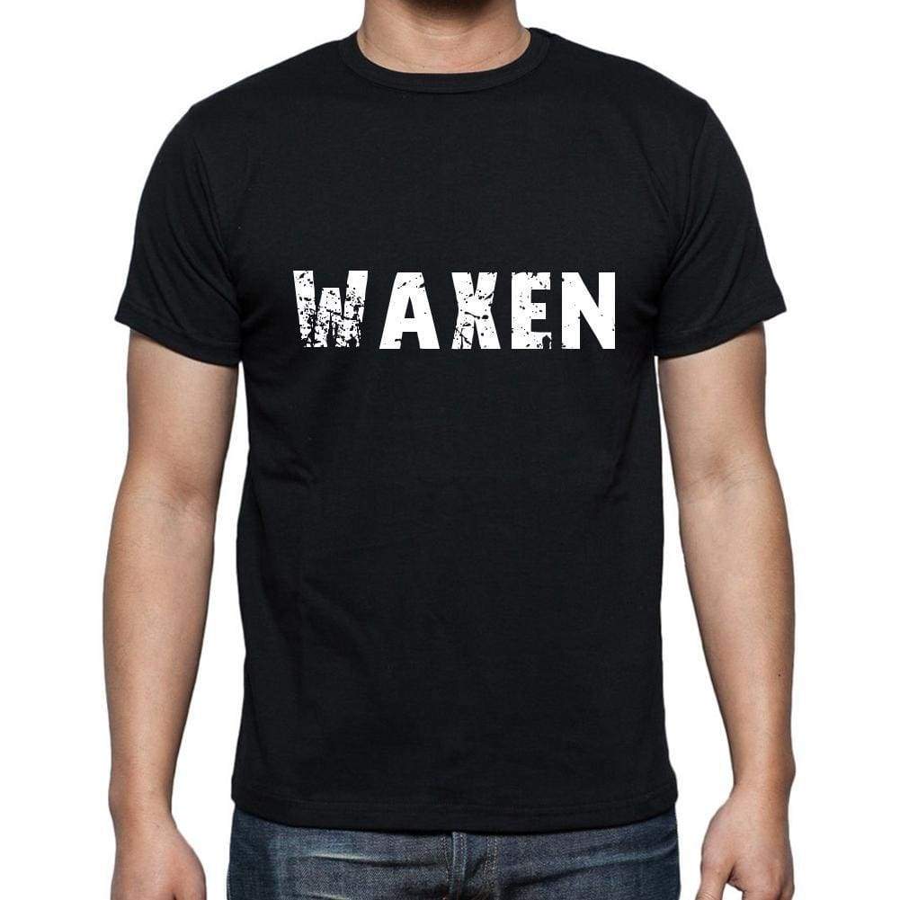 Waxen Mens Short Sleeve Round Neck T-Shirt 5 Letters Black Word 00006 - Casual