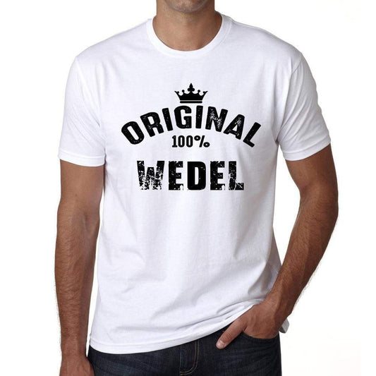 Wedel 100% German City White Mens Short Sleeve Round Neck T-Shirt 00001 - Casual
