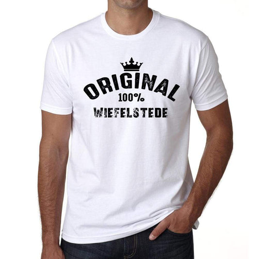 Wiefelstede 100% German City White Mens Short Sleeve Round Neck T-Shirt 00001 - Casual