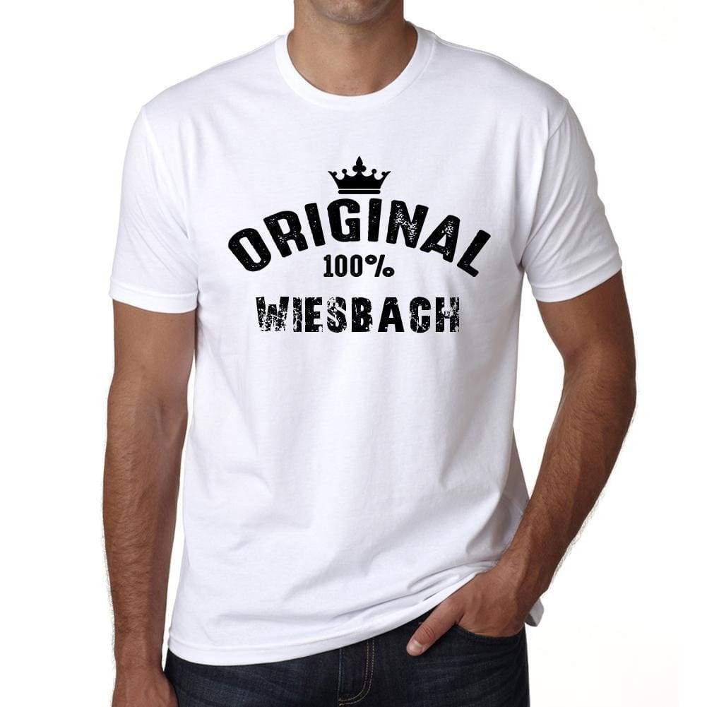Wiesbach 100% German City White Mens Short Sleeve Round Neck T-Shirt 00001 - Casual